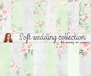Soft Wedding zielony A4 papiery do druku