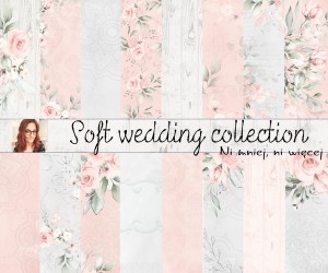 Soft Wedding róż KWADRAT papiery do druku