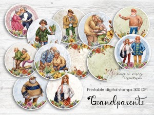 Grandparents- digi stemple 