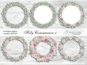 Holy Communion 1 wianki do druku