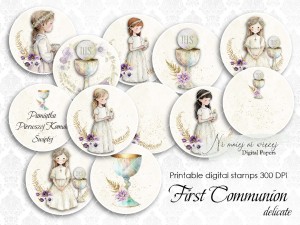 First Communion delicate - digi stemple