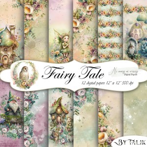 Fairy Tale KWADRAT papiery do druku