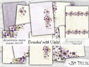 Brushed with Violet A4 papiery do druku