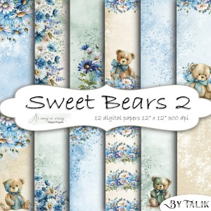 Sweet Bear 2 KWADRAT papiery do druku
