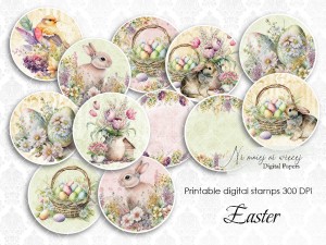 Easter digi stemple do druku