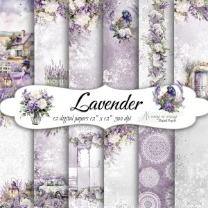 Lavender KWADRAT papiery do druku