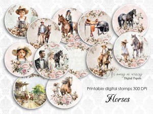 Horses digi stemple