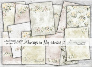 A4 Always in My Heart 2 (bez grafik par młodych) papiery do druku