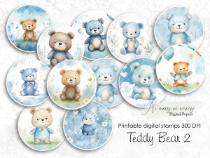 Teddy Bear 2 digi stemple