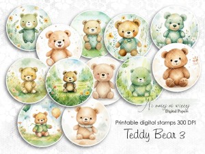 Teddy Bear 3 digi stemple