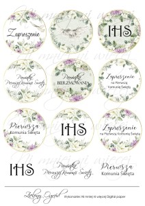 Zielony Ogród digi stemple I Komunia Św. / bierzmowanie