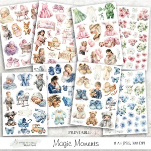 Magic Moments zestaw grafik dziecięcych do druku