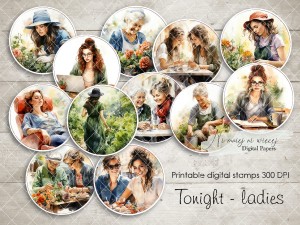 Tonight- digi stemple "LADIES" do druku