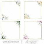 First Communion ramki "środek" do druku 