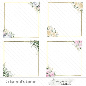 First Communion ramki "środek" do druku 