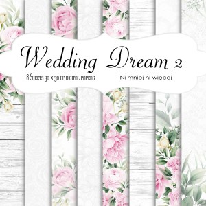 Wedding Dream 2 KWADRAT papiery do druku róż