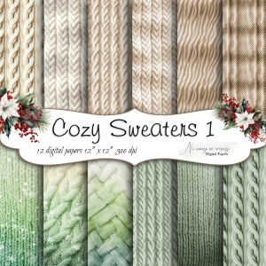 Cozy Sweaters 1 - papiery do druku KWADRAT