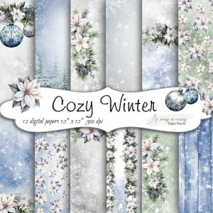 Cozy Winter - papiery do druku KWADRAT