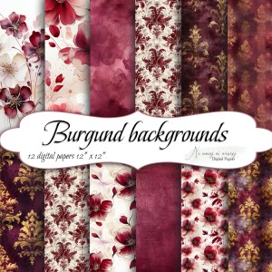 Burgund- papiery do druku KWADRAT