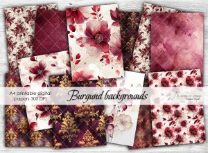 A4 Burgund- papiery do druku