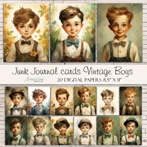 Vintage Boys - tagi / papiery do druku