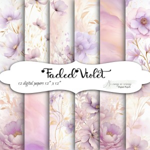 Faded Violet - papiery do druku KWADRAT