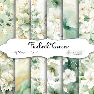 Faded Green - papiery do druku KWADRAT