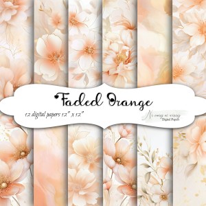 Faded Orange - papiery do druku KWADRAT