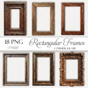 Ramki prostokąt- zestaw grafik do druku