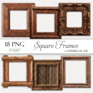 Ramki kwadrat- zestaw grafik do druku