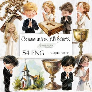 Communion cliparts- zestaw grafik do druku