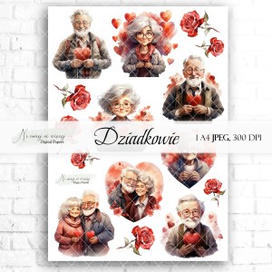 Arkusz grafik "Dziadkowie" do wydruku