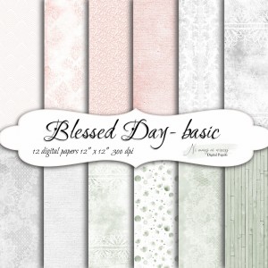 TŁA Blessed Day 1 KWADRAT papiery do druku