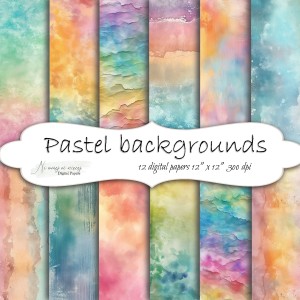 Pastel Background - papiery do druku KWADRAT