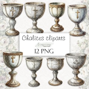 Chalices cliparts- zestaw grafik do druku