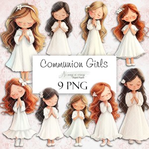 Communion Girls- zestaw grafik do druku