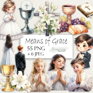 Means of Grace - zestaw komunijnych grafik do druku