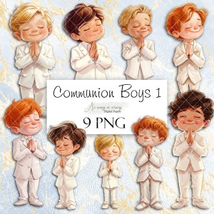 Communion Boys 1 - zestaw grafik do druku