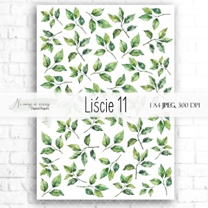 Arkusz grafik "Liście 11" do wydruku