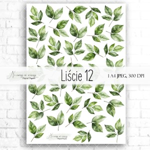 Arkusz grafik "Liście 12" do wydruku