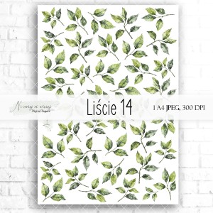 Arkusz grafik "Liście 14" do wydruku 