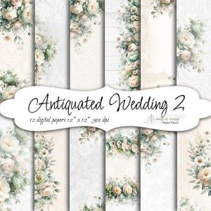 Antiquated Wedding 2 KWADRAT papiery do druku