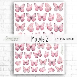 Arkusz grafik "Motyle 2" do wydruku