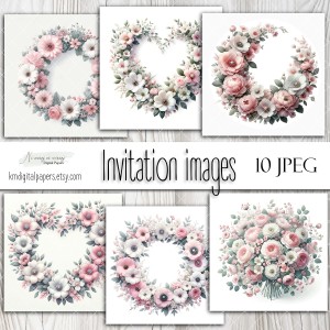 "Invitation images" - różowe stemple do druku 