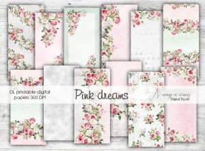 DL Pink Dreams papiery do druku