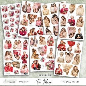 For Mum- zestaw grafik na Dzień Mamy do druku