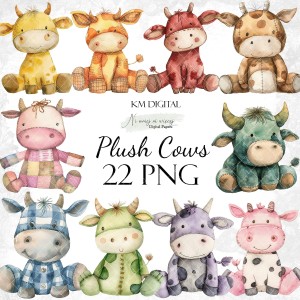 Plush Cows zestaw grafik do druku