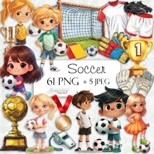Soccer - zestaw piłkarskich grafik do druku