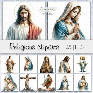 Religious cliparts - zestaw grafik do druku