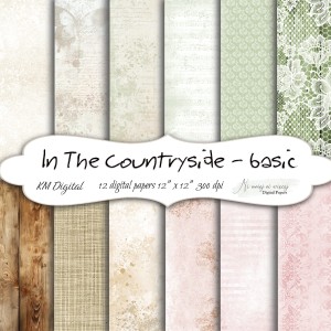 In The Countryside TŁA KWADRAT papiery do druku